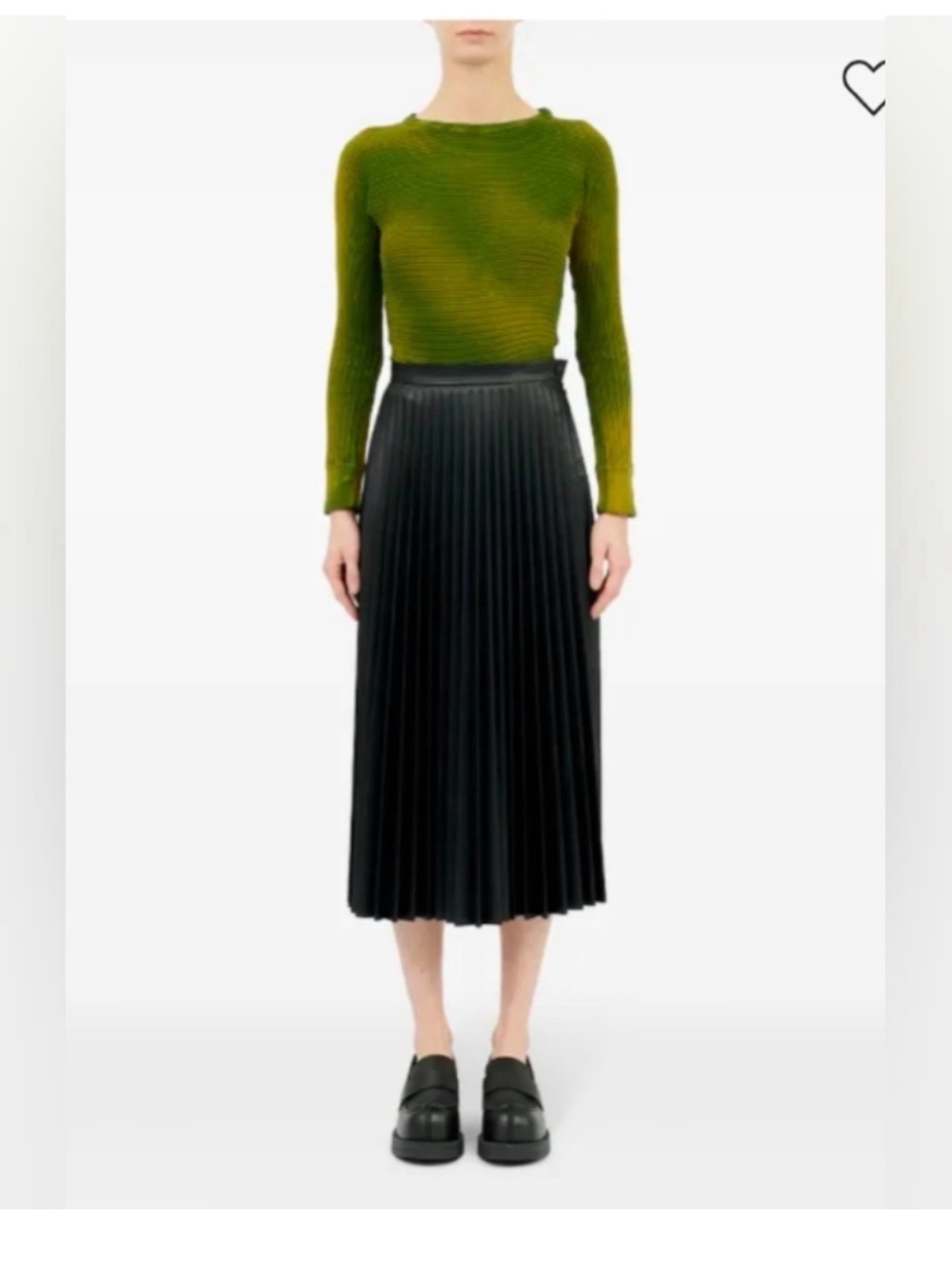 AUTHENTIC! Maison Margiela Black Pleated Midi Skirt